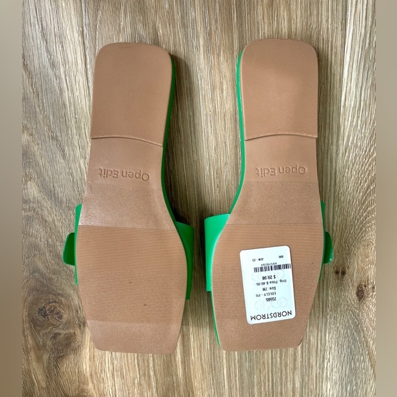 OPEN EDIT Lely Slide Sandal - Green Vibrant Size 7 NWT - Picture 3 of 4